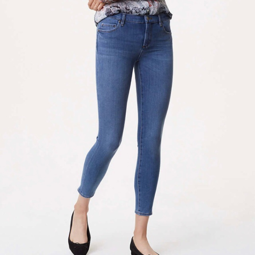 Loft Denim Leggings in Staple Mid Indigo Wash